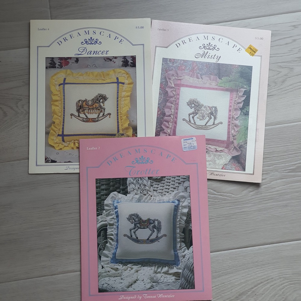 Teresa Wentzler Dreamscape Cross Stitch Patterns Lot 3 Dancer Misty Trotter‎